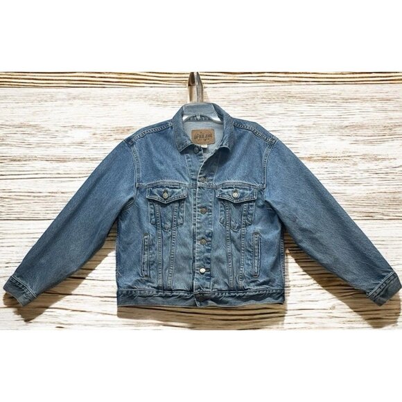 Vintage 1990s GAP Denim Trucker Jean Jacket Unisex Size M - Picture 1 of 14
